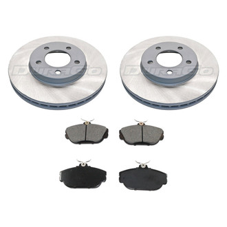 DuraGo® - Titanium Series Plain Front Brake Kit with Ceramic Pads