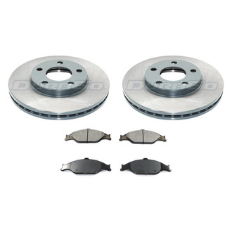 DuraGo® - Titanium Series Plain Front Brake Kit with Ceramic Pads