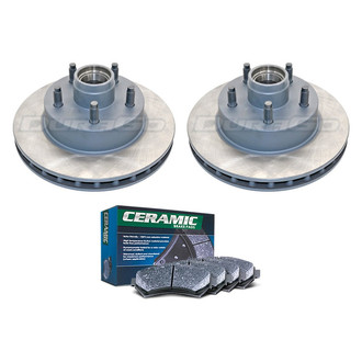 DuraGo® - Titanium Series Plain Front Brake Kit with Ceramic Pads