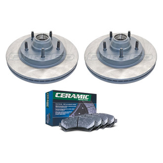 DuraGo® - Titanium Series Plain Front Brake Kit with Ceramic Pads