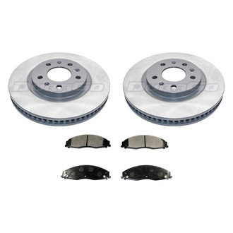 DuraGo® BNDL-31010753 - Titanium Series Plain Front Brake Kit with Ceramic Pads