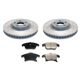 DuraGo® - Titanium Series Plain Front Brake Kit with Ceramic Pads