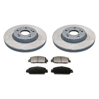 DuraGo® - Titanium Series 1-Piece Plain Brake Kit with Ceramic Brake Pads