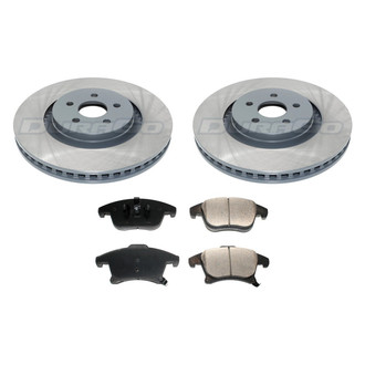DuraGo® - Titanium Series Plain Front Brake Kit with Ceramic Pads