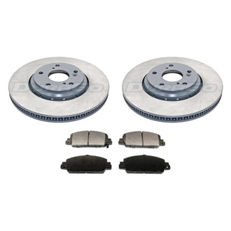 DuraGo® - Titanium Series Plain Front Brake Kit with Ceramic Pads