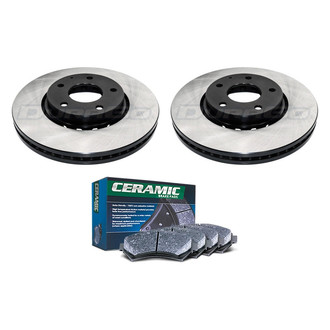 DuraGo® - Electrophoretic Coated Plain Front Brake Kit with Ceramic Pads