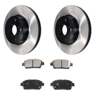 DuraGo® - Electrophoretic Coated Plain Front Brake Kit with Ceramic Pads