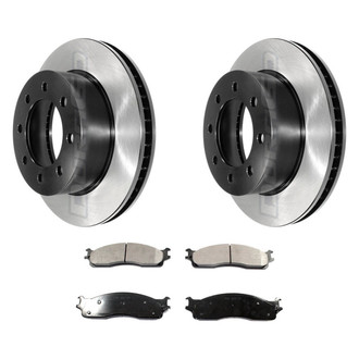 DuraGo® - Electrophoretic Coated Plain Front Brake Kit with Ceramic Pads