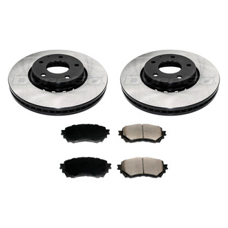 DuraGo® - Electrophoretic Coated Plain Front Brake Kit with Ceramic Pads