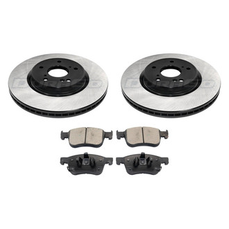 DuraGo® - Electrophoretic Coated 1-Piece Plain Brake Kit with Ceramic Brake Pads