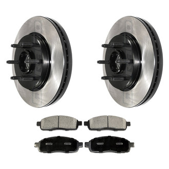 DuraGo® - Electrophoretic Coated 1-Piece Plain Brake Kit with Ceramic Brake Pads