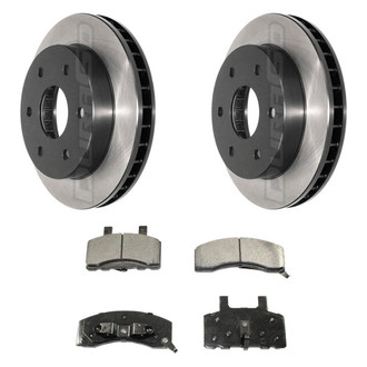 DuraGo® - Electrophoretic Coated 1-Piece Plain Brake Kit with Ceramic Brake Pads
