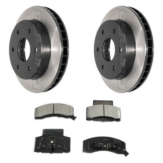 DuraGo® - Electrophoretic Coated Plain Front Brake Kit with Ceramic Pads