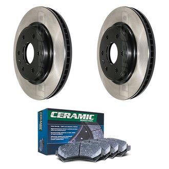 DuraGo® - Electrophoretic Coated 1-Piece Plain Brake Kit with Ceramic Brake Pads