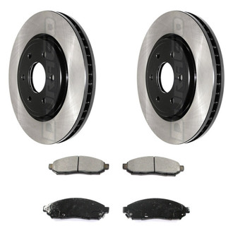 DuraGo® - Electrophoretic Coated Plain Front Brake Kit with Ceramic Pads