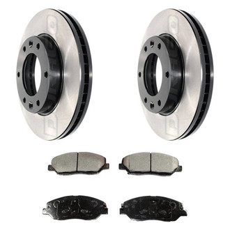 DuraGo® - Electrophoretic Coated Plain Front Brake Kit with Ceramic Pads