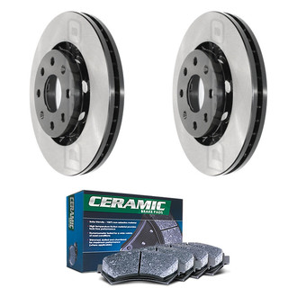 DuraGo® - Electrophoretic Coated 1-Piece Plain Brake Kit with Ceramic Brake Pads