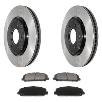 DuraGo® - Electrophoretic Coated Plain Front Brake Kit with Ceramic Pads