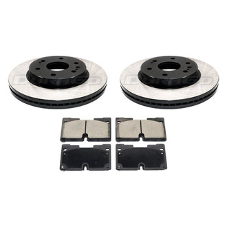 DuraGo® - Electrophoretic Coated 1-Piece Plain Brake Kit with Ceramic Brake Pads