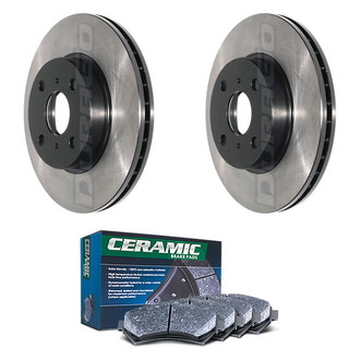DuraGo® - Electrophoretic Coated 1-Piece Plain Brake Kit with Ceramic Brake Pads