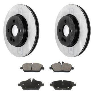 DuraGo® - Electrophoretic Coated Plain Front Brake Kit with Ceramic Pads