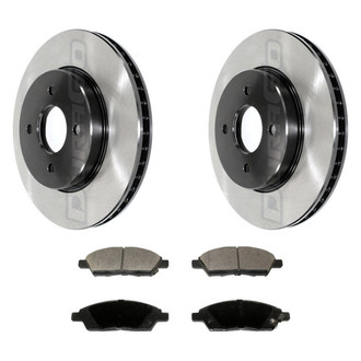 DuraGo® - Electrophoretic Coated 1-Piece Plain Brake Kit with Ceramic Brake Pads