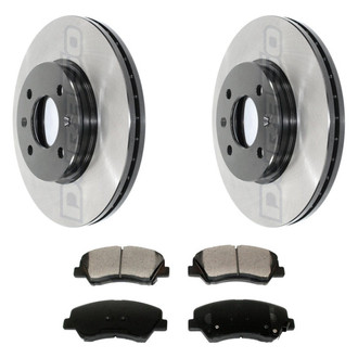 DuraGo® - Electrophoretic Coated Plain Brake Kit with Ceramic Pads