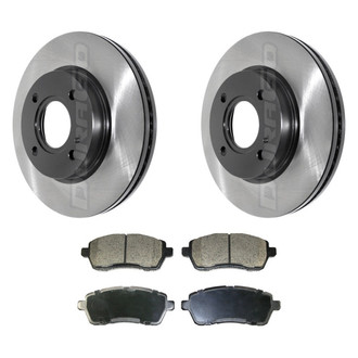 DuraGo® - Electrophoretic Coated Plain Front Brake Kit with Ceramic Pads