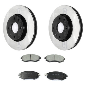 DuraGo® - Electrophoretic Coated Plain Front Brake Kit with Ceramic Pads