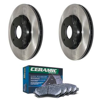 DuraGo® - Electrophoretic Coated 1-Piece Plain Brake Kit with Ceramic Brake Pads