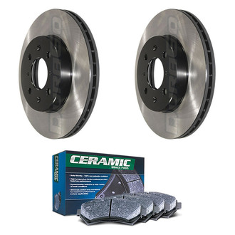 DuraGo® - Electrophoretic Coated Plain Front Brake Kit with Ceramic Pads