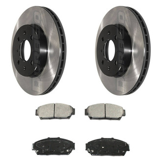 DuraGo® - Electrophoretic Coated Plain Front Brake Kit with Ceramic Pads
