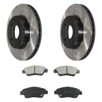 DuraGo® - Electrophoretic Coated Plain Front Brake Kit with Ceramic Pads