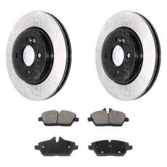 DuraGo® - Electrophoretic Coated Plain Front Brake Kit with Ceramic Pads