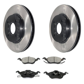 DuraGo® - Electrophoretic Coated Plain Front Brake Kit with Ceramic Pads