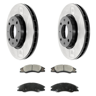 DuraGo® - Electrophoretic Coated Plain Front Brake Kit with Ceramic Pads
