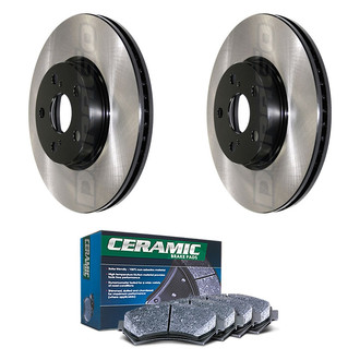 DuraGo® - Electrophoretic Coated 1-Piece Plain Brake Kit with Ceramic Brake Pads