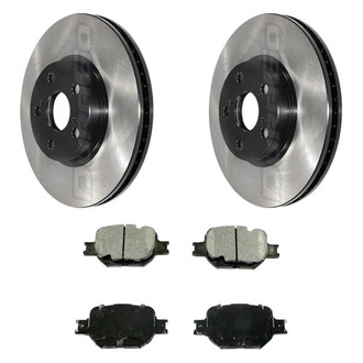 DuraGo® - Electrophoretic Coated Plain Front Brake Kit with Ceramic Pads