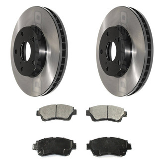 DuraGo® - Electrophoretic Coated Plain Front Brake Kit with Ceramic Pads