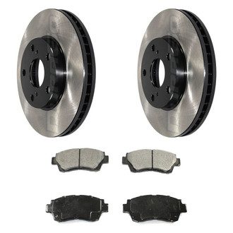 DuraGo® - Electrophoretic Coated Plain Front Brake Kit with Ceramic Pads