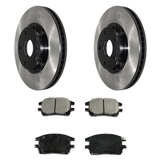 DuraGo® - Electrophoretic Coated Plain Front Brake Kit with Ceramic Pads