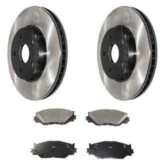 DuraGo® - Electrophoretic Coated Plain Front Brake Kit with Ceramic Pads