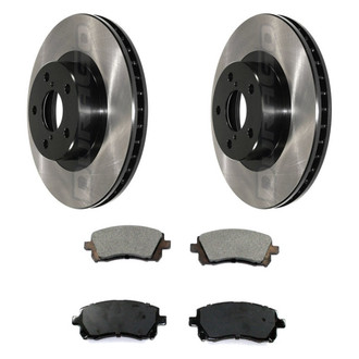 DuraGo® - Electrophoretic Coated Plain Front Brake Kit with Ceramic Pads