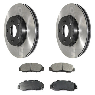 DuraGo® - Electrophoretic Coated Plain Front Brake Kit with Ceramic Pads