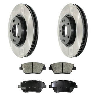 DuraGo® - Electrophoretic Coated Plain Front Brake Kit with Ceramic Pads