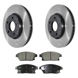 DuraGo® - Electrophoretic Coated 1-Piece Plain Brake Kit with Ceramic Brake Pads