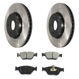 DuraGo® - Electrophoretic Coated Plain Front Brake Kit with Ceramic Pads