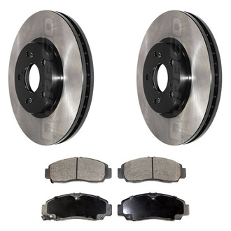 DuraGo® - Electrophoretic Coated Plain Front Brake Kit with Ceramic Pads