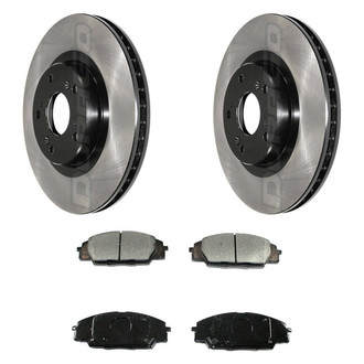 DuraGo® - Electrophoretic Coated Plain Front Brake Kit with Ceramic Pads