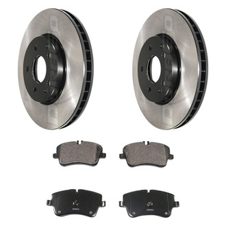DuraGo® - Electrophoretic Coated Plain Front Brake Kit with Ceramic Pads